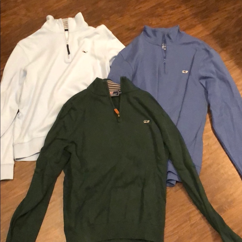 Vineyard vines 1/4 zip sweaters